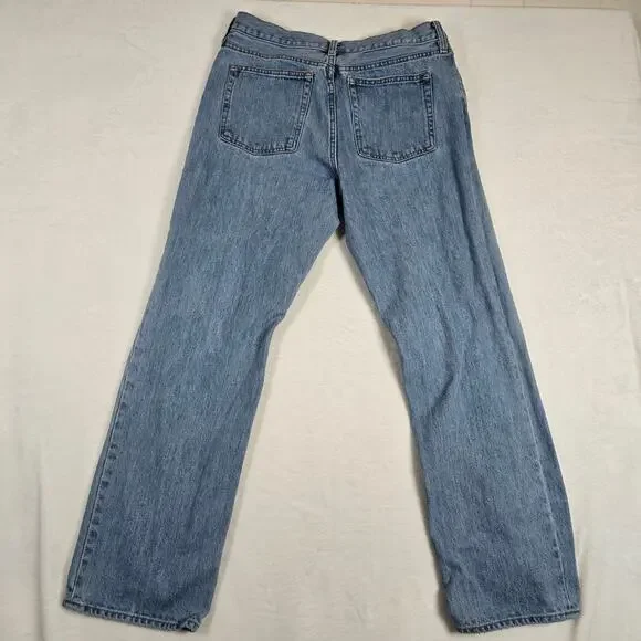 Gap 1969 Straight Leg Jeans Mens 33x30 Medium Wash Blue Jeans Denim 0827 - Picture 2 of 10